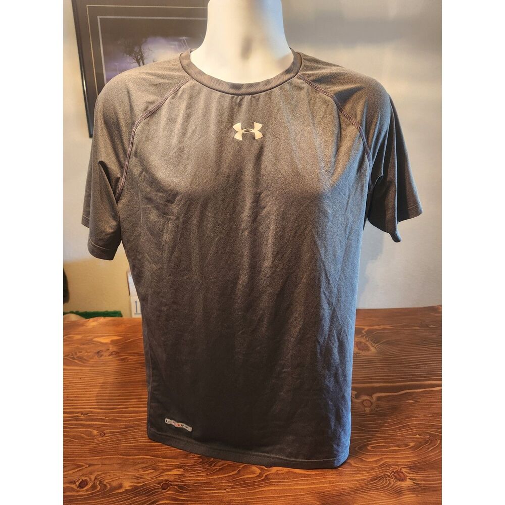 Under Armour Compression Shirt Mens 2XL Gray Short Sleeve HeatGear T-Shirt 2XL